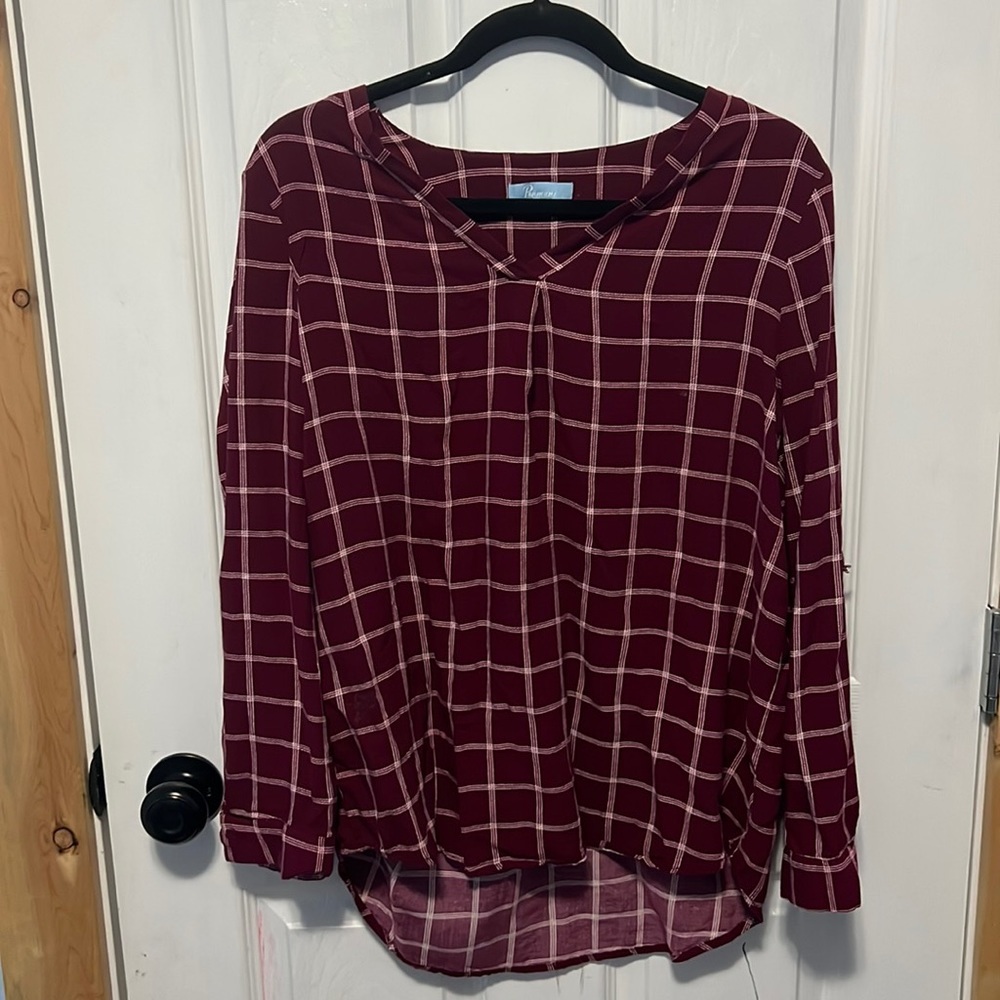3/$20 penmar  plaid long sleeve size 12 shirt